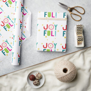 Blij moderne vette heldere kleurrijke leuke typogr cadeaupapier