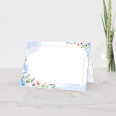 blij moederdag White en blauw Eenvoudig religieus Folie Feestdagenkaart (Achterkant)