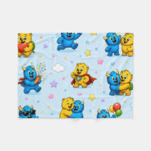 Blij Monster Vrienden Pastel Speeltijd Patroon