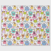 Blij Monsters  Cadeaupapier (Vlak)