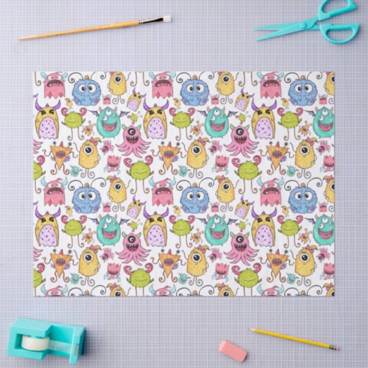 Blij Monsters Tissuepapier (Craft)