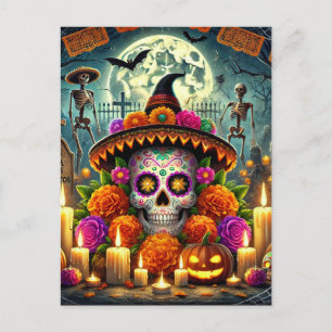 Blij Muis Vloerkleed Halloween  Feestdagenkaart