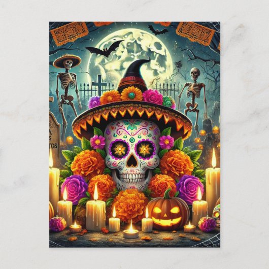 Blij Muis Vloerkleed Halloween Feestdagenkaart (Voorkant)