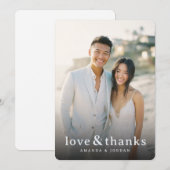 Blij Neutraal Elegant Foto Bedankkaart (Voorkant / Achterkant)