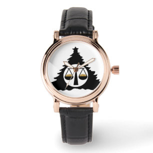 Blij nieuwe jaar advocaat wacht horloge