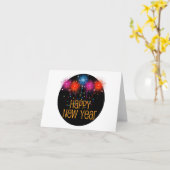 Blij Nieuwjaar Groetkaart Kaart (Gele Bloem)