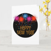 Blij Nieuwjaar Wenskaart Kaart (Gele Bloem)