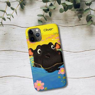 Blij nijlpaard in bloeiende vijver Case-Mate iPhone case