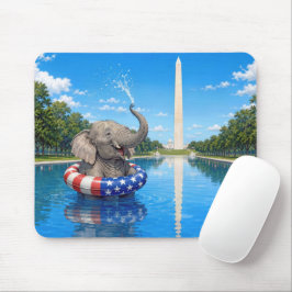Blij olifant in het Reflecting Pool Muismat