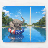 Blij olifant in het Reflecting Pool Muismat (Voorkant)
