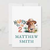 BLIJ OM 2 SAFARI OERWOUD VERJAARDAG FEEST TE ZIJN KAART (Achterkant)