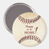 Blij om Baseball Strings van het Huis te zijn Magneet (Voorkant / Achterkant)