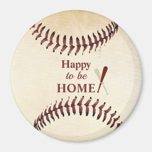 Blij om Baseball Strings van het Huis te zijn Magneet (Voorkant)