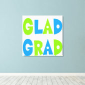 Blij om een Afstuderen van de Afstudeerder te word Canvas Afdruk (Insitu (Houten vloer))