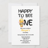 Blij om een honinggele meisjes 1e verjaardag te zi kaart (Voorkant)