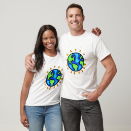 Blij om hier op aarde te zijn t-shirt