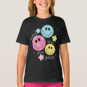 blij om je gezicht te zien Leraar terug naar schoo T-shirt (Voorkant)