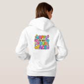 Blij om je gezicht te zien Patchwork Smiley Kunst Hoodie (Achterkant volledig)