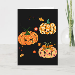 Blij om je gezicht te zien Pompoen Halloween Herfs Kaart