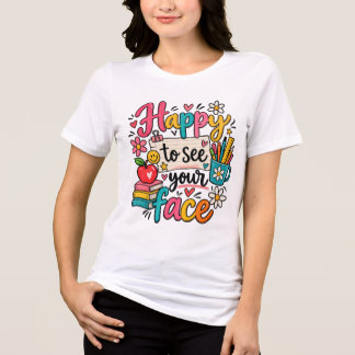 Blij om je gezicht te zien - Schattige leraar teru Tri-Blend Shirt