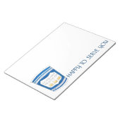 Blij om jullie blauwe Griekse Diner Coffee Cup te  Notitieblok (Schuin)