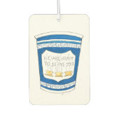 Blij om jullie blauwe NYC Griekse Diner Coffee Cup Luchtverfrisser (Voorkant)