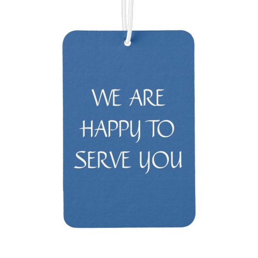 Blij om jullie blauwe NYC Griekse Diner Coffee Cup Luchtverfrisser (Achterkant)