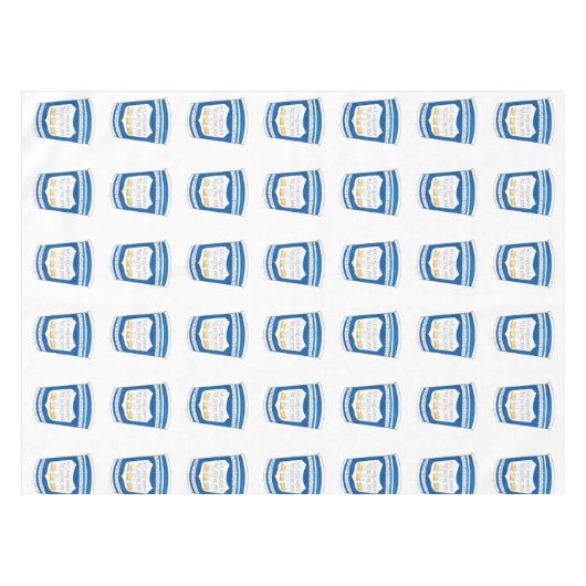 Blij om jullie Griekse blauwe Diner Coffee Cup te  Tafelkleed (Voorkant (Horizontaal))