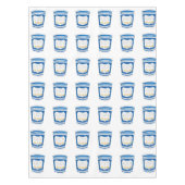 Blij om jullie Griekse blauwe Diner Coffee Cup te  Tafelkleed (Voorkant)