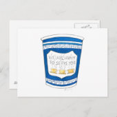Blij om jullie Griekse Diner Blue Coffee Cup te di Briefkaart (Voorkant / Achterkant)