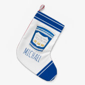 Blij om jullie NYC Blue Greek Deli Coffee Cup te d Kleine Kerstsok (Voorkant (Hangend))