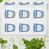 Blij om jullie NYC Griekse Diner Blue Coffee Cup t Theedoek (Gevouwen)