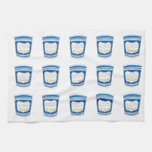 Blij om jullie NYC Griekse Diner Blue Coffee Cup t Theedoek (Horizontaal)