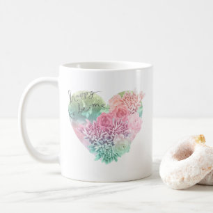 Blij om mezelf te zijn Bloemhart Koffiemok