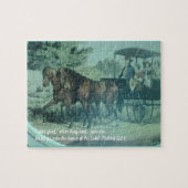 Blij om naar de kerk te gaan legpuzzel (Horizontaal)