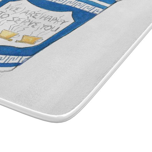 Blij om u de Griekse Koffiebeker te bedienen Snijplank (Hoek)