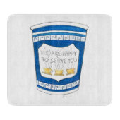 Blij om u de Griekse Koffiebeker te bedienen Snijplank (Voorkant)