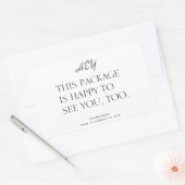 Blij om u te zien Pakken Bedrijfs Sticker (Envelop)