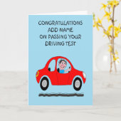 Blij omdat hij zojuist het rijexamen gehaald heeft kaart (Gele Bloem)