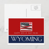 blij op 4 juli van Wyoming Briefkaart (Voorkant / Achterkant)