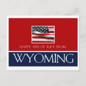 blij op 4 juli van Wyoming Briefkaart (Voorkant)