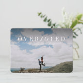 Blij opslag datum vakantie foto kaart (Staand voorkant)