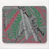 Blij over de patriottische vlag van Soedan Muismat (Voorkant)