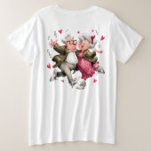 Blij pappie  grote maat t-shirt (Design achterkant)