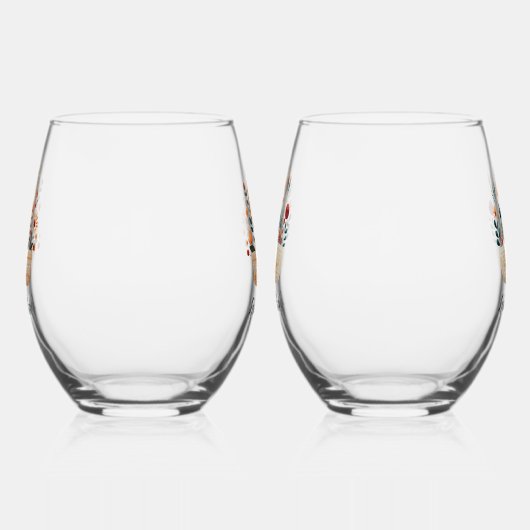 Blij Påsk! Scandinavische Bloemmanden Wijnglas Zonder Voet (Rechts)