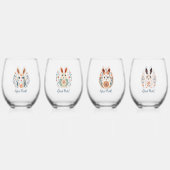 Blij Påsk! Scandinavische konijnen Wijnglas Zonder Voet (Voorkant)