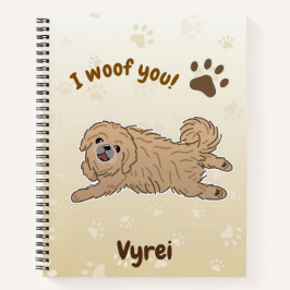Blij Pekingese-hondliefhebber Ik blaf je Schattig Notitieboek