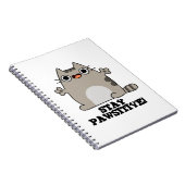 Blij Positief Blijvende Grappige Katten Punt Notitieboek (Rechterzijde)