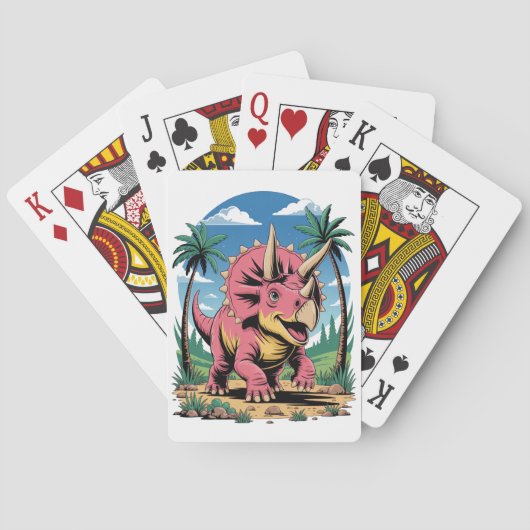 Blij Protoceratops Pokerkaarten (Achterkant)