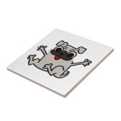 Blij Pug Tegeltje (Zijkant)
